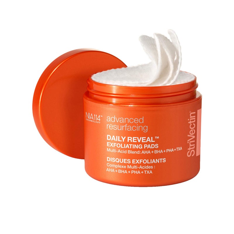 StriVectin Advanced Resurfacing Daily Reveal Exfoliating Face Pads, Visibly Smooths and Brightens Skin, Reduces Blackheads, Salicylic Acid, 60 Count - Image 1