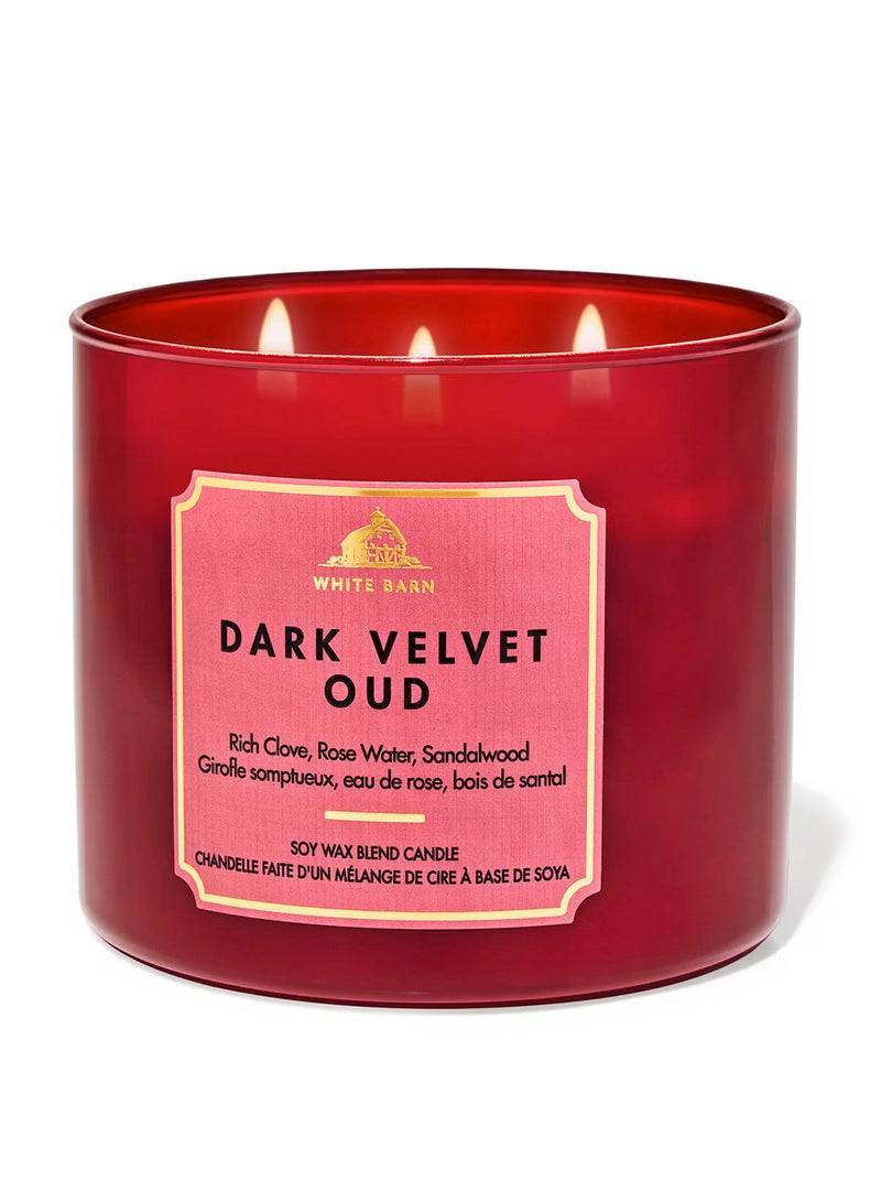 Dark velvet oud 3-wick Candle
