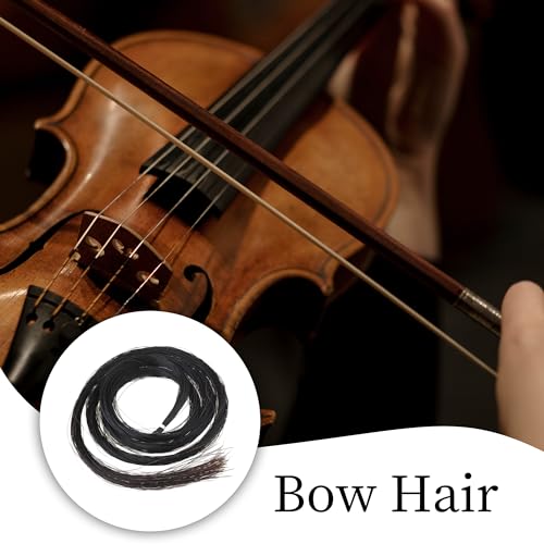 BQLZR Black 32 inch Hank Mongolian Horse Hair Violin Bow Hair Replacement - Image 2