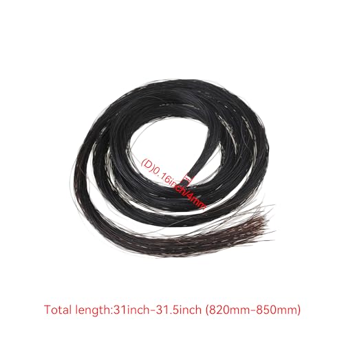 BQLZR Black 32 inch Hank Mongolian Horse Hair Violin Bow Hair Replacement - Image 5