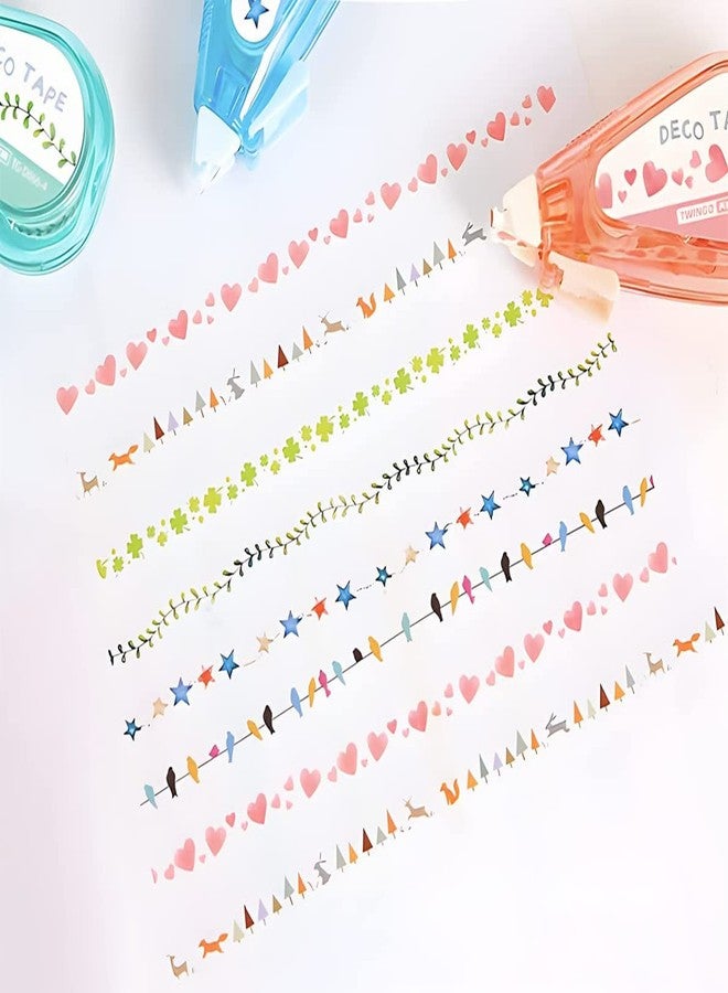 Primst 6 Pcs Decorative Correction Tape, Cute Cartoon Pattern Correction Tape, Decorative Curve Highlighter for DIY Scrapbook Journal Greeting Card Letter Diary - Image 2