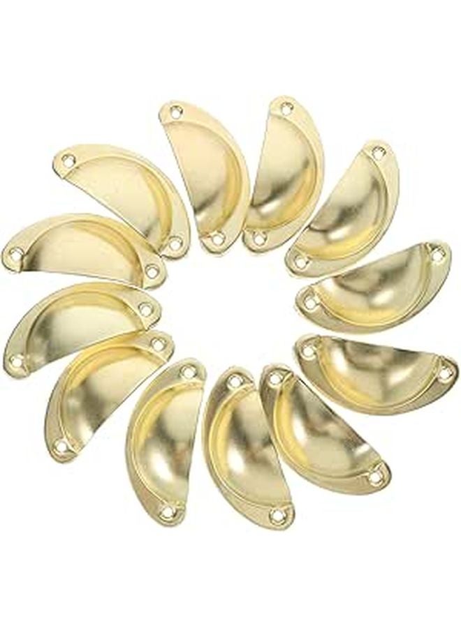Vintage Iron Half Moon Drawer Pulls 12 Pack With Screws For Furniture Cabinets - Image 1