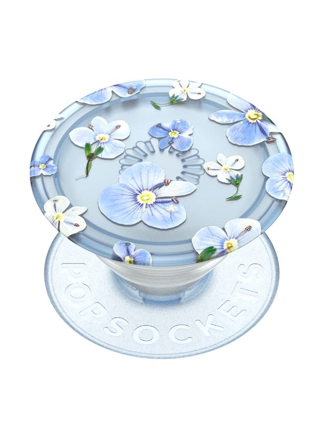 بوب سوكيتس ​​​​مقبض هاتف من PopSockets مع مسند ممتد، وقبضة لاصقة - حقول زرقاء شفافة - Image 1