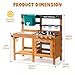 ROBUD Mud Kitchen for Kids Outdoor Wooden Outdoor Play Kitchen Kids Mud Kitchen with Removable Sink Faucet Monteeori Toys for Children Ages 3 Years WG426 - Image 4