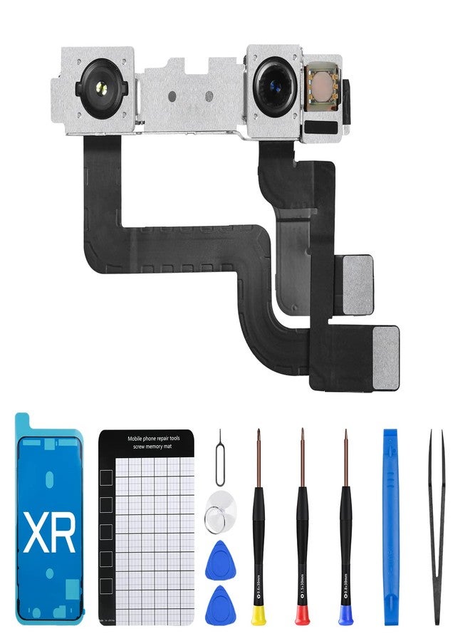 DGSCSMY for iPhone XR Front Camera Replacement Repair Kit 7MP 6.1", iPhoneXR OEM Facing Lens Module Part Structured Light Receiver Transmitter Flex Cable Repair Fix Tools for A1984 A2105 A2106 A2108 - Image 1