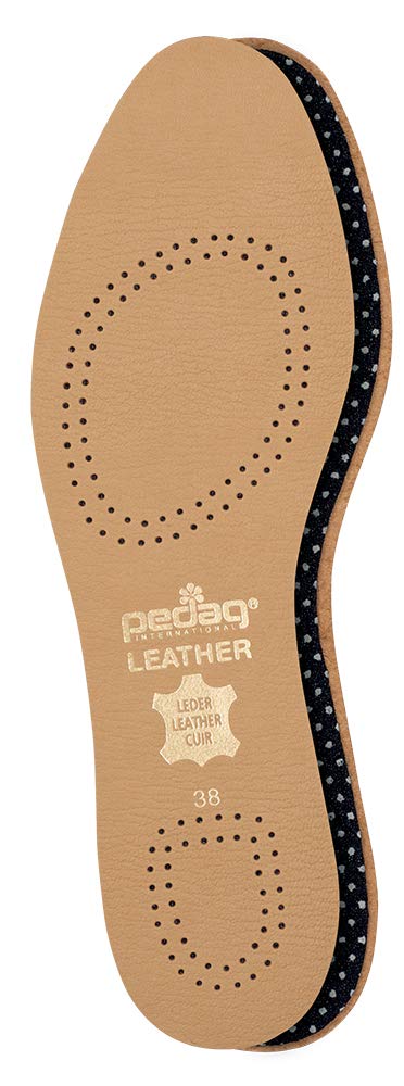 pedag Leather Insole with Sweat Wicking Carbon Layer, Handmade in Germany, Fits Pumps and Dress Shoes, Tan, US M12 / EU 45 - Image 3