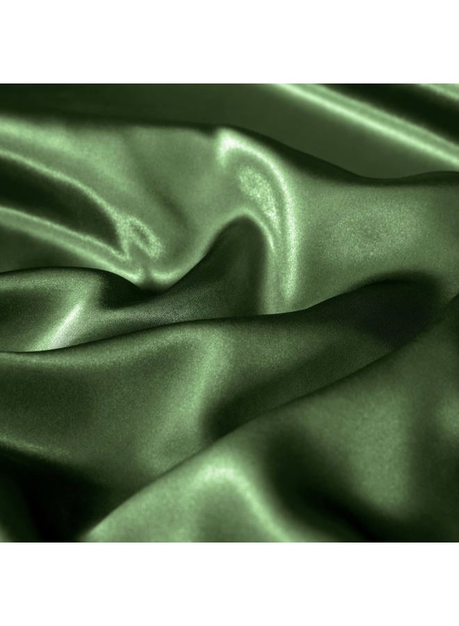 P Pothuiny 5 Pieces Satin Duvet Cover Full/Queen Size Set, Luxury Silky Like Sage Green Duvet Cover Bedding Set with Zipper Closure, 1 Duvet Cover + 4 Pillow Cases (No Comforter) - Image 4