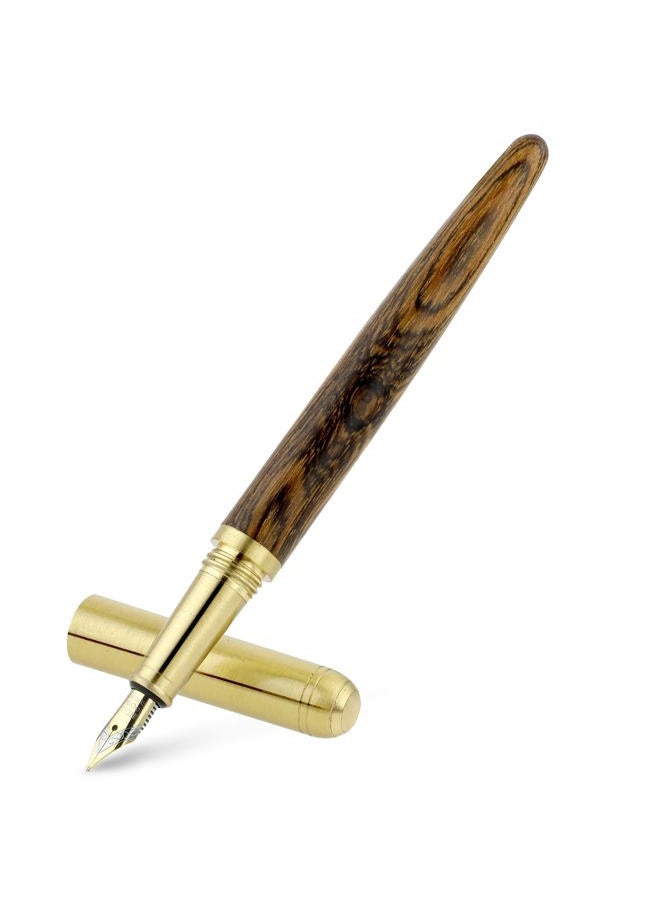 Cobee® Vintage Wooden Fountain Pen, Fine Point, Black, 0.5mm, Smooth Writing, Gift Supplies - Image 1