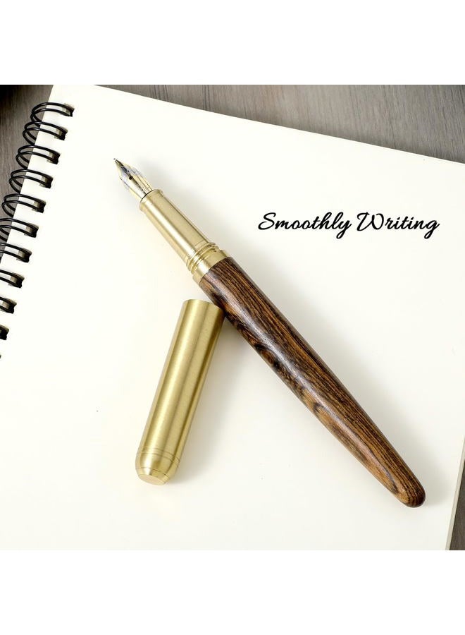 Cobee® Vintage Wooden Fountain Pen, Fine Point, Black, 0.5mm, Smooth Writing, Gift Supplies - Image 5