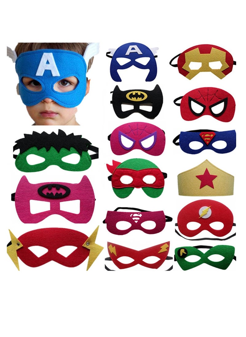 30pcs Cartoon Boys Cool Supermen Mask Soft Fabric Holloween Party Birthday Banquet Wonderful Superhero Eye Mask Accessories With Elastic Comfortable Band For Boys And Girls  - Image 2