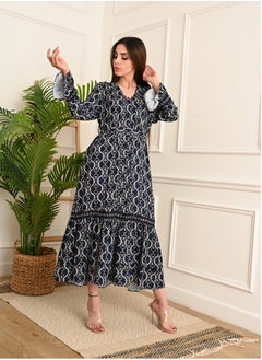 FULL JOY Maxi  Elegant Dress with Long sleeves  - Image 2