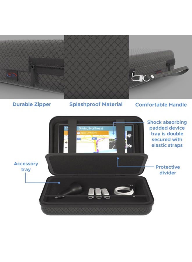 DigiCharge Hard Carrying Case for Garmin Dezl 780 RV 770 760 Dezlcam Fleet 790 780 Nuvi 2797 2757 Magellan RoadMate 9612T-LM RV9365T-LMB RV9165T-LM RV9145 Sunways Aonerex Junsun Shenen Xgody 7-Inch Truck RV GPS - Image 3
