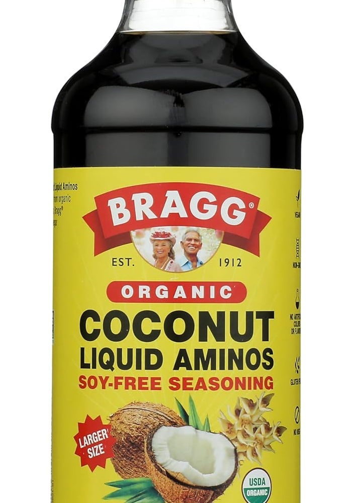 Bragg Organic Coconut Liquid Aminos - 16oz Soy-Free Seasoning, Gluten-Free, Vegan, No Salt Added - Image 1