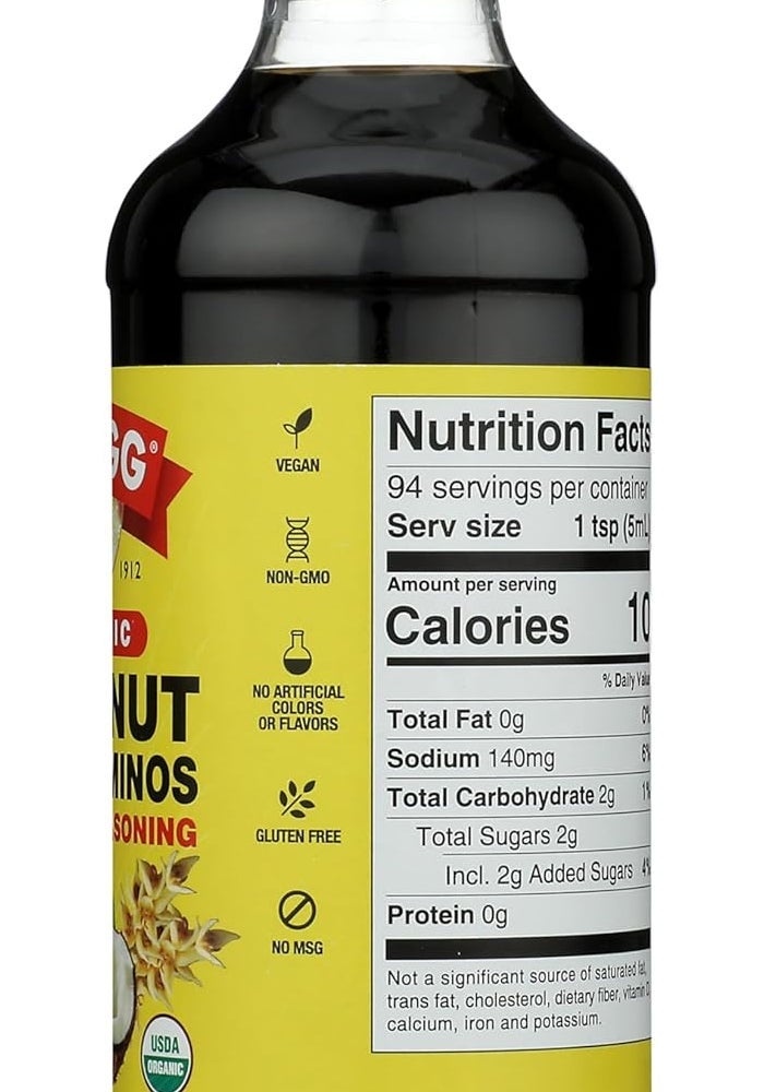 Bragg Organic Coconut Liquid Aminos - 16oz Soy-Free Seasoning, Gluten-Free, Vegan, No Salt Added - Image 5