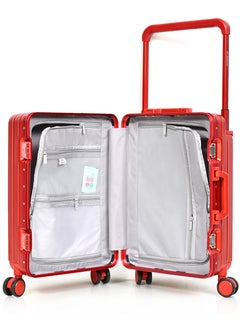 MORANO Morano Hard-Side Women Luggage Made of Polycarbonate Lightweight 4 Double Wheeled Suitcase with Built-In TSA type lock (2-Set, Red) Size 20''+24''Inches.  - Image 5