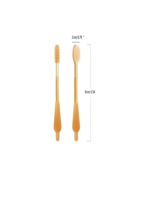 BACHUDO Soft Silicone Baby Oral Cleaning Brush Kit With Storage Box,2 pcs | 2 In 1 Toothbrush Tongue Brush Bpa Free Manual Bristle Oral Care Toothbrush For Toddler 6 To 24 Months Essentials,MULTI - Image 2