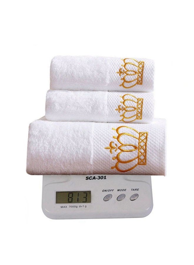 Sunshinejing WDTBFY Premium 100% Cotton Bath Towel Set;1 Bath Towels,1 Hand Towel & 1 Washcloth,Luxury Bathroom Super Soft and Highly Absorbent,Hotel & Spa Quality - Image 2