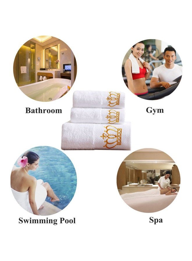 Sunshinejing WDTBFY Premium 100% Cotton Bath Towel Set;1 Bath Towels,1 Hand Towel & 1 Washcloth,Luxury Bathroom Super Soft and Highly Absorbent,Hotel & Spa Quality - Image 3