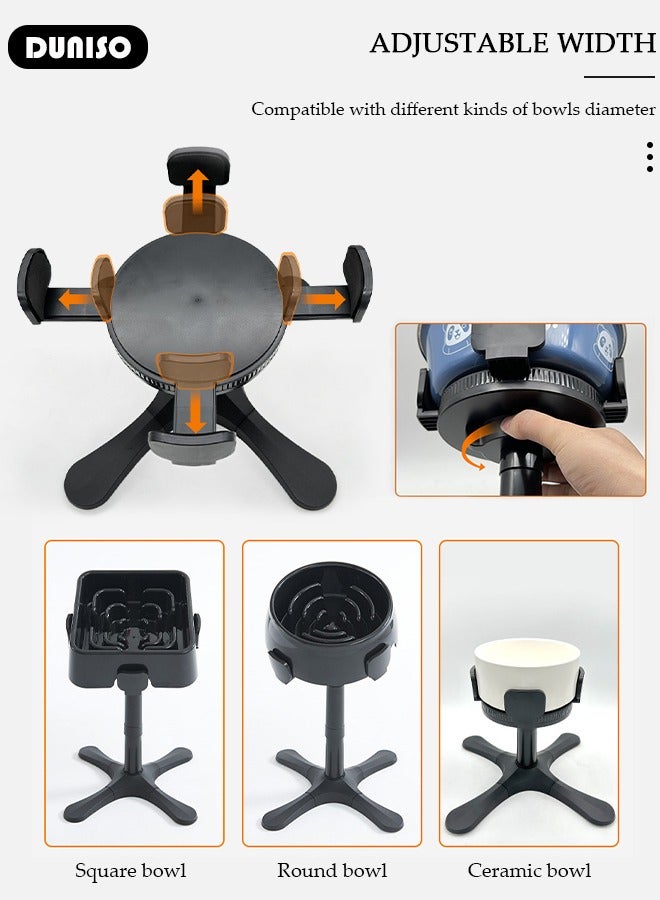 DUNISO Adjustable Pet Bowl Holder for Dogs, Dog Food Water Stand Feeder, Elevated Stand Dog Food Bowl Holder with Stable Base, Lifted Water Feeder for Large Medium Small Dogs, Anti Spill Anti Tipping Tilted(Bowl Not Included) - Image 3