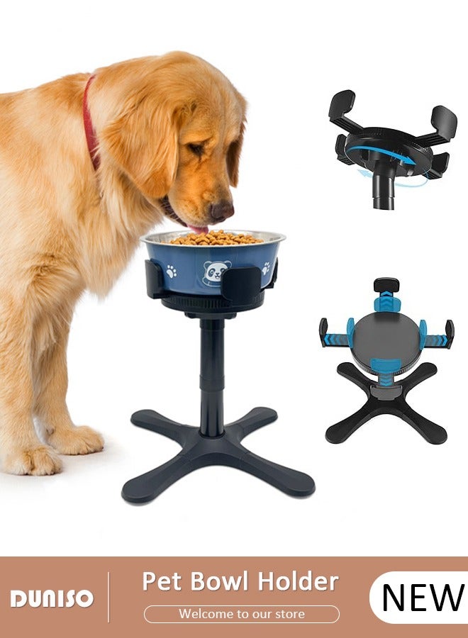 DUNISO Adjustable Pet Bowl Holder for Dogs, Dog Food Water Stand Feeder, Elevated Stand Dog Food Bowl Holder with Stable Base, Lifted Water Feeder for Large Medium Small Dogs, Anti Spill Anti Tipping Tilted(Bowl Not Included) - Image 1