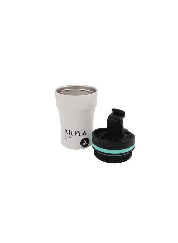 MOYA Low Tide 250Ml Travel Coffee Mug White Blue - Image 2