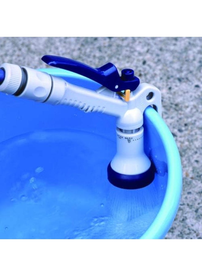 ECOGREEN Watering Nozzle #2108 , Can Be Used on a Bucket with Locking Function to Maintain Water Flow Condition, White/Blue - Image 4