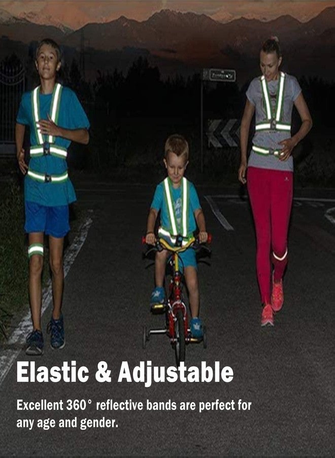 RUISHYY Reflective Running Vest 2-10 Pack, High Visibility Reflective Gear Night Cycling Safety Vest Strap for Men Women Kids (2, Black+Red) - Image 4