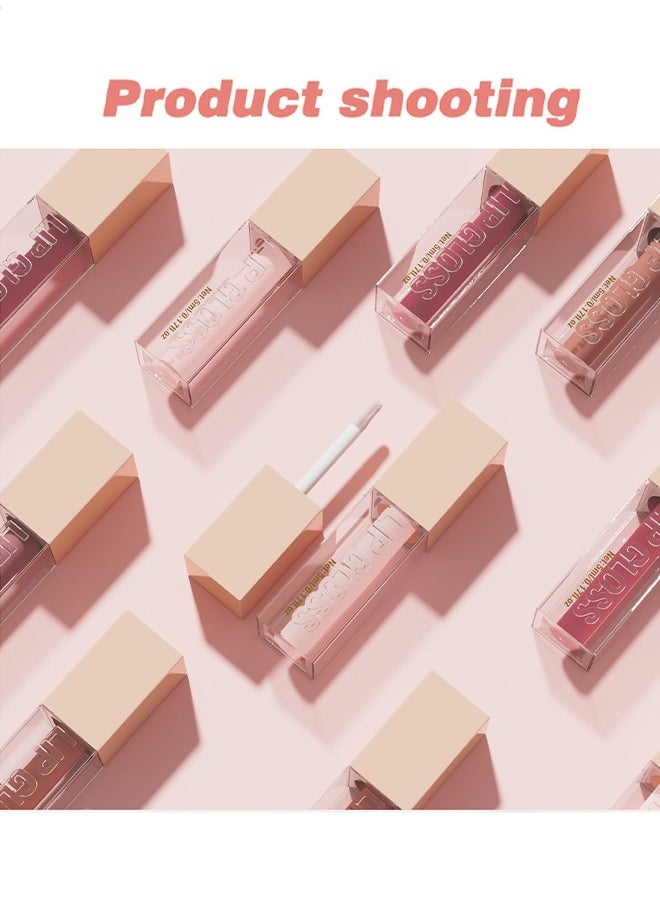 HelloKiss - Aqua Mirror Lip Gloss, High Shine Lip Glow, Moisturizing and Moisturizing Pouty Lips, Pearlescent Fine Glitter ( 002:ICE ) - Image 1