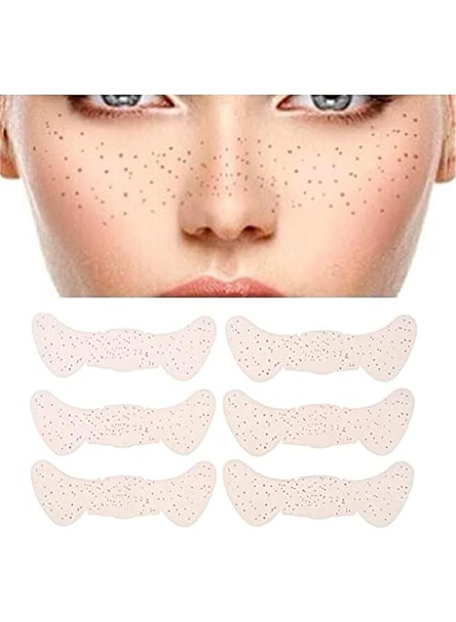 6 Pack Waterproof Freckles Temporary Tattoo Face Stickers - Natural Freckles Stickers - Women's Makeup Accessories - Image 1