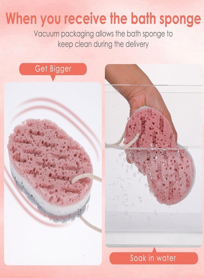 Dimeho 3PCS Bath Sponge for Women Soft Bath Sponge Gentle Sponge Loofah Body Scrubber Shower Sponge for Body Wash Bathroom Deep Cleansing Bathing Sponge Bathing Accessories 3 Colors Large Size - Image 4