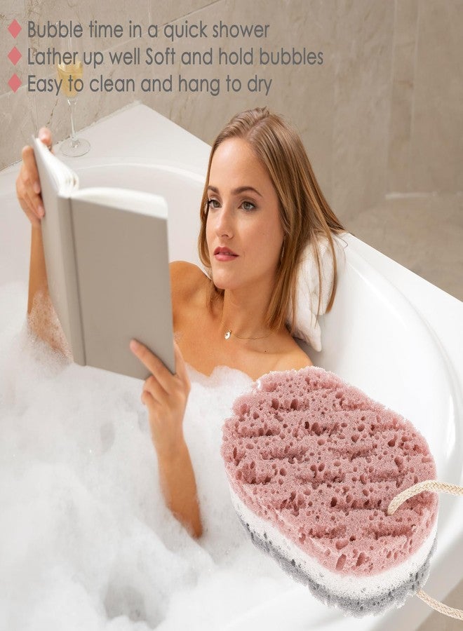 Dimeho 3PCS Bath Sponge for Women Soft Bath Sponge Gentle Sponge Loofah Body Scrubber Shower Sponge for Body Wash Bathroom Deep Cleansing Bathing Sponge Bathing Accessories 3 Colors Large Size - Image 5