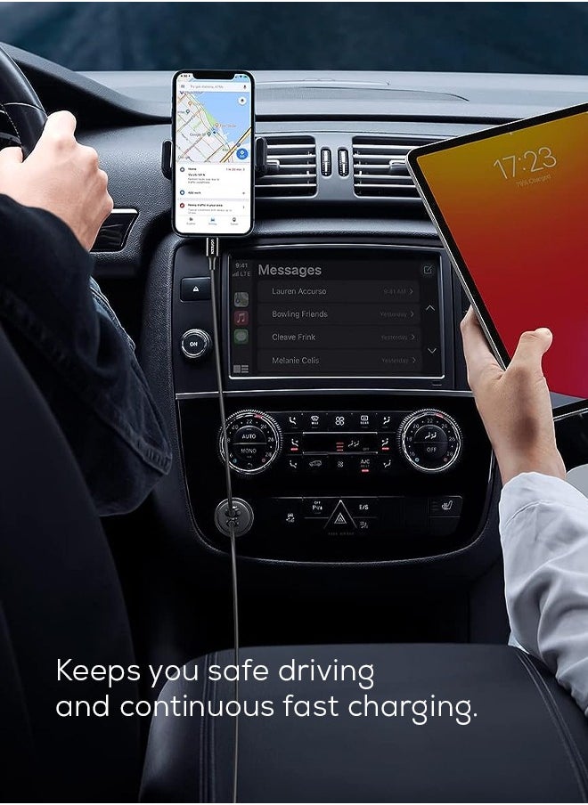 SEEKEN 48W Dual USB CAR CHARGER - Black | Over Voltage Protection | Fast Charging | Premium Design | High-Quality.
