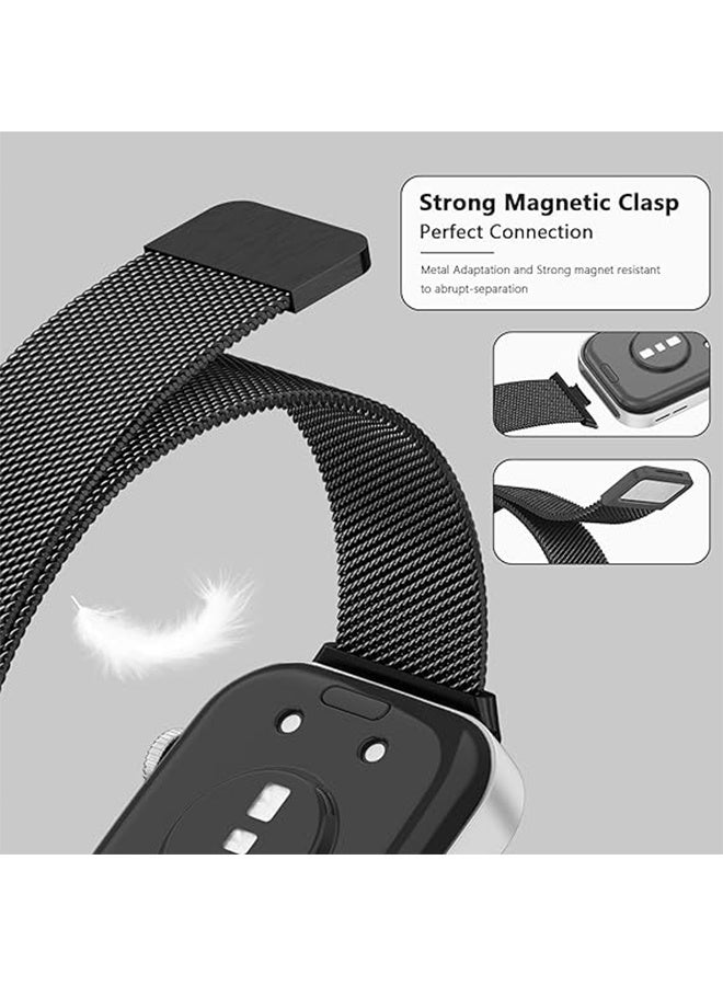 2Pcs Suitable for Huawei Watch Fit 3/Huawei Watch Fit 4/Pro metal Milanese Magnetic Loop Watch Strap - Image 4