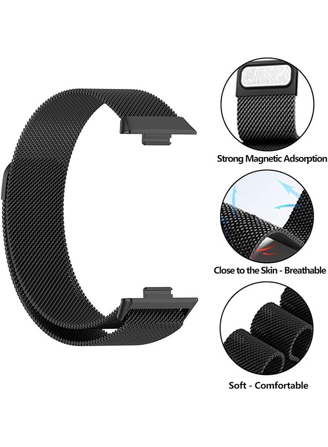 2Pcs Suitable for Huawei Watch Fit 3/Huawei Watch Fit 4/Pro metal Milanese Magnetic Loop Watch Strap - Image 2