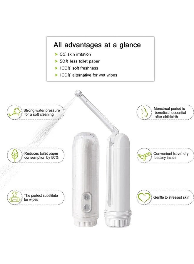 Arabest Portable Travel Bidet Handheld Personal Bidet Electric Mini Bidet Sprayer with 2 Water Pressure Levels for Personal Hygiene Cleaning/Soothing Postpartum Care/Baby Care/Outdoor Traveling  - Image 3