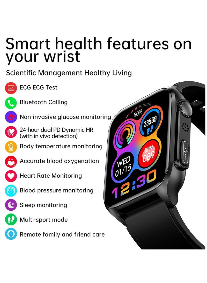 AROAQ Blood Glucose Watch - Waterproof Wearable Glucose Monitor Smart , Smart Watch Blood Sugar Monitor for Smartphone, Glucose Monitoring Watch for Men Women Blood Glucose Watch - Waterproof Wearable Gluco - Image 2