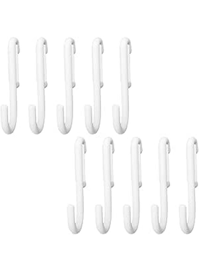 10Pcs Plastic J Shaped Pegboard Hooks For Jewelry Keys Tools Home Workshop Garage Storage - Image 1