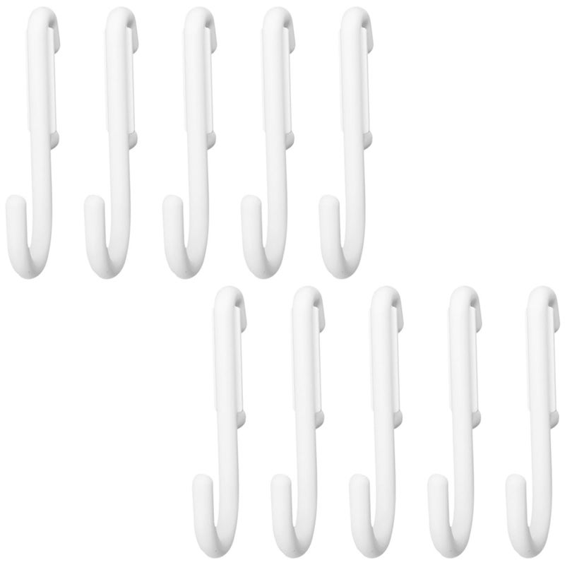 10Pcs Plastic J Shaped Pegboard Hooks For Jewelry Keys Tools Home Workshop Garage Storage - Image 2