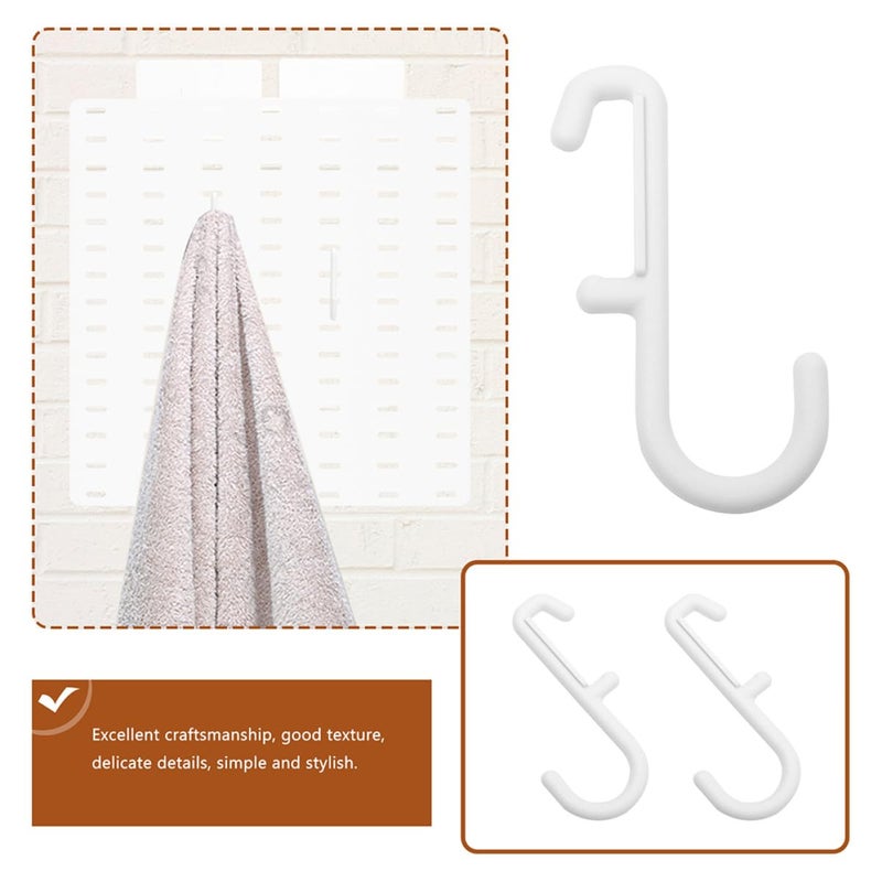 10Pcs Plastic J Shaped Pegboard Hooks For Jewelry Keys Tools Home Workshop Garage Storage - Image 4