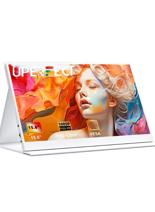 أوبيرفكت شاشة محمولة للكمبيوتر المحمول 15.6 بوصة 60 هرتز 1920 × 1080 FHD IPS 16:9 منفذ USB C و Mini HDMI شاشة ثانية للكمبيوتر المحمول/الهاتف/جهاز الألعاب، قابلة للتثبيت على VESA - Image 1
