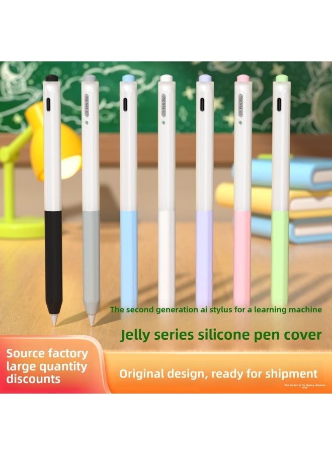 Generic Suitable For HKUST Xunfei AI Learning Machine 2 Generation Handwriting Pen Protective Cover HKUST Xunfei Pen Cover Segmented Pen Cover-Color:Sky Blue  - Image 2