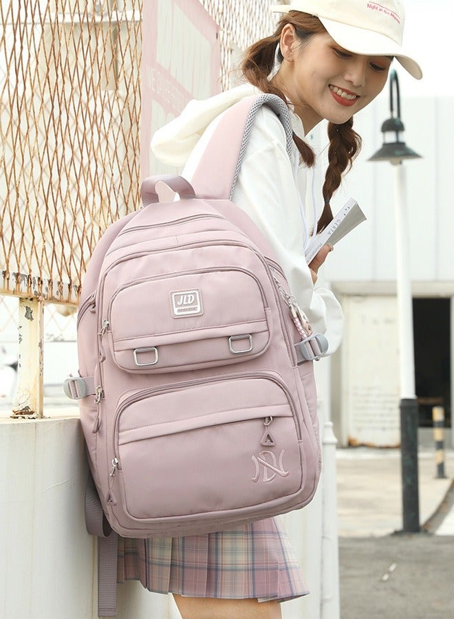 JLD 35L Travel Large Capacity Backpack Nylon Breathable Casual Daypack Wear-resistant Zipper School College Bag for Girls Teens - Image 1