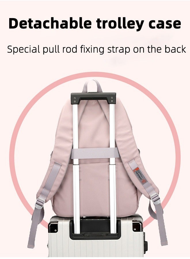 JLD 35L Travel Large Capacity Backpack Nylon Breathable Casual Daypack Wear-resistant Zipper School College Bag for Girls Teens - Image 5