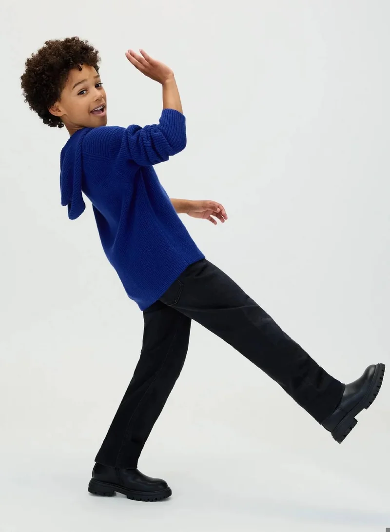 Calvin Klein Jeans Bold Blue Rib Knit Hoodie for Men | Best Price UAE