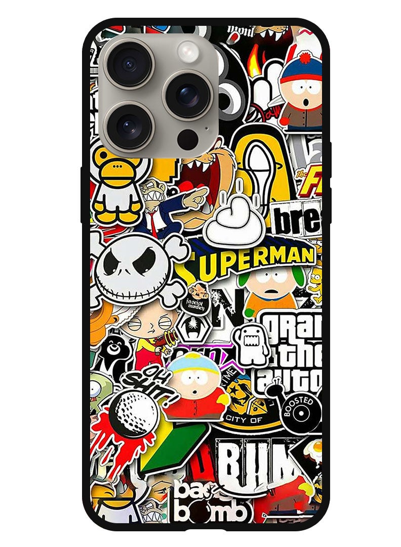 Theodor Protective Case Anti Scratch Shock Proof Bumper Cover For iPhone 15 Pro superhero tags - Image 1