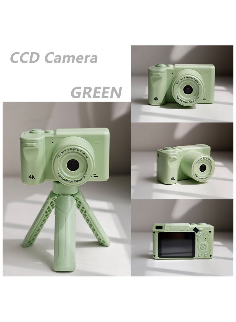 general CCD Mini Digital Camera With Tripod, Mini Video Camera, 12MP, 2.4 Inch IPS Screen, Mini Desktop Tripod, Portable Retro Travel Vlog Camera, Suitable For Daily Life Recording And Shooting, Perfect Birthday Party Gift - Image 3