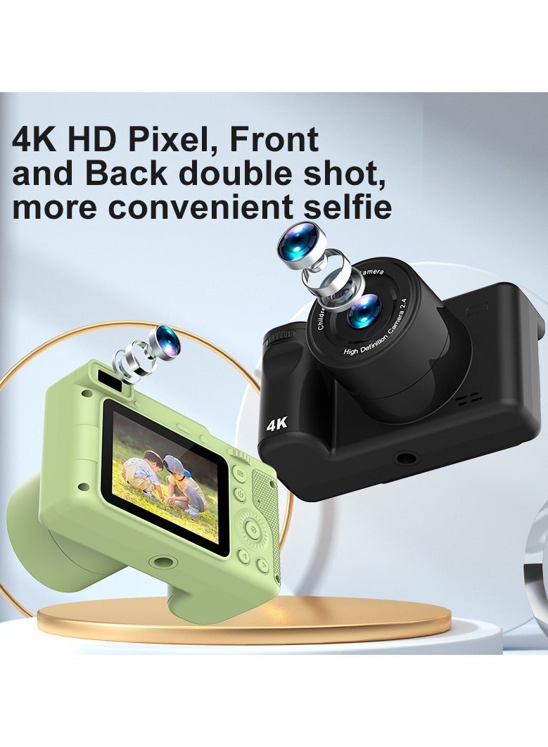 general CCD mini digital camera with tripod, mini camcorder, 96MP, 2.4-inch IPS screen, mini desktop tripod, portable retro travel vlog camera, suitable for recording and shooting daily life, perfect birthday party gift. - Image 4