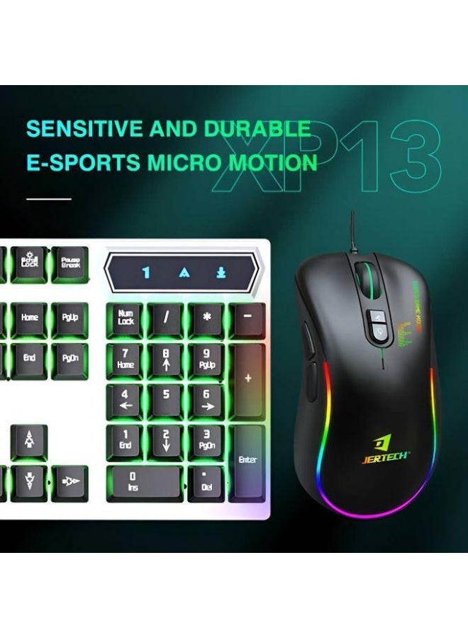 JERTECH XP13 Gaming Mouse – 3600 DPI – RGB Lighting – 7 Buttons – Wired Macro Mouse – Black - Image 5