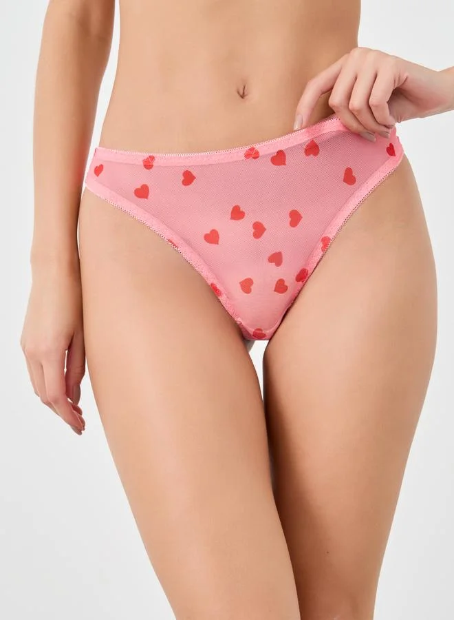 تايك تو Take Two Heart Print Wired Bra with Brief Set
