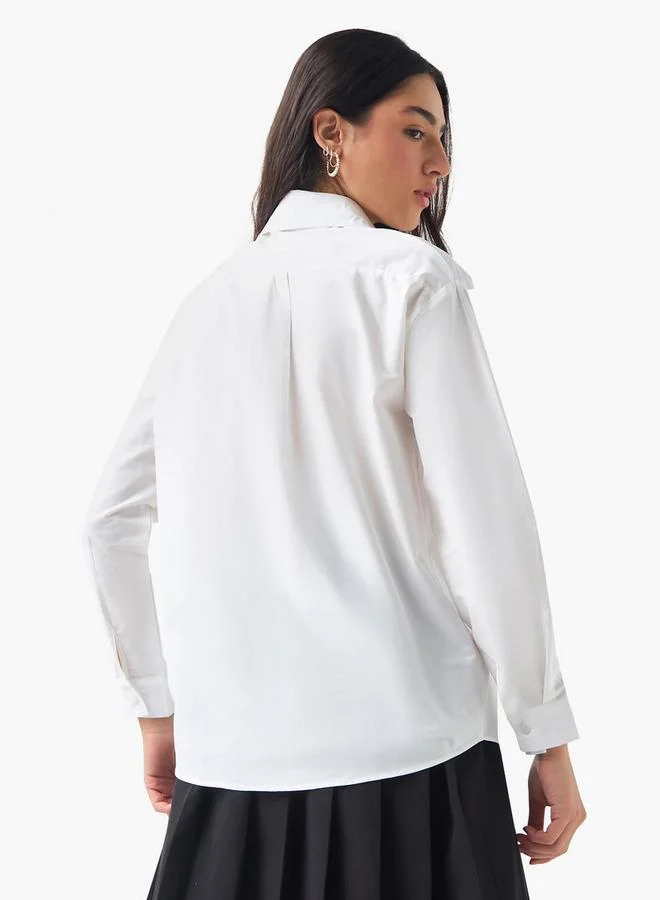 2Xtremz 2Xtremz Floral Accent Shirt with Long Sleeves